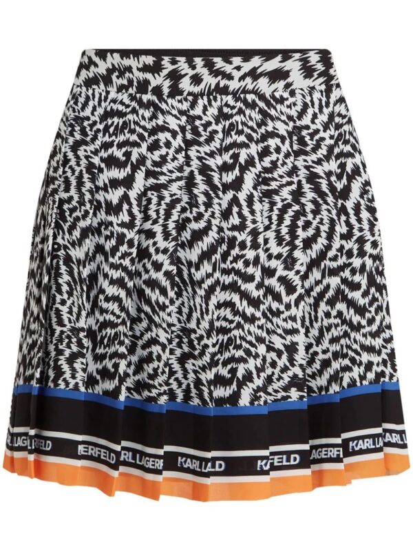 Karl Lagerfeld  zebra-print pleated miniskirt