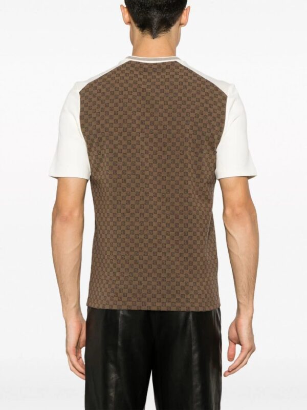 Balmain  monogram-pattern stretch-cotton T-shirt - Image 4