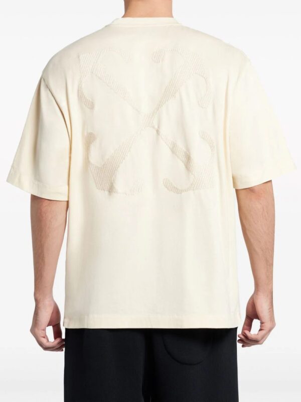 Off-White  Arrows-embroidered cotton T-shirt - Image 4