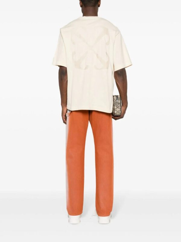 Off-White  Arrows-embroidered cotton T-shirt - Image 2