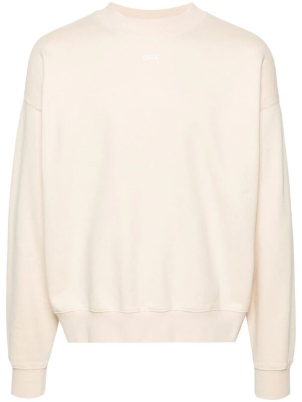 Off-White  Arrows-embroidered cotton sweatshirt