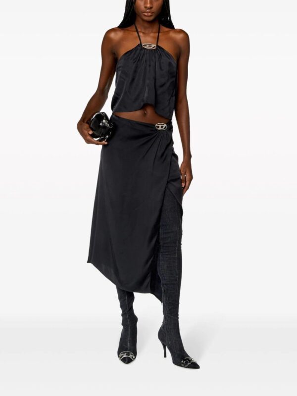 Diesel  O-Stent-N1 satin midi skirt - Image 2
