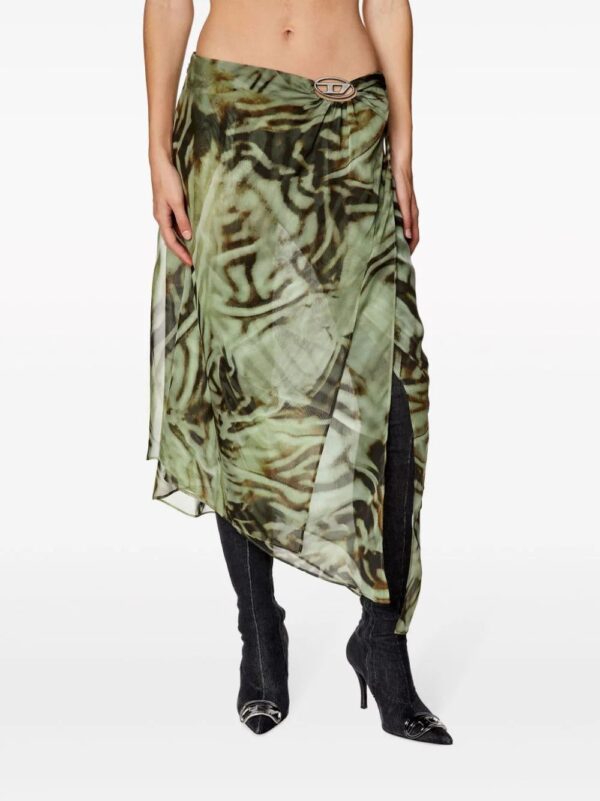 Diesel  O-Stent abstract-print skirt - Image 5
