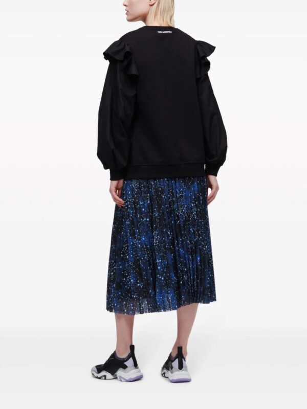 Karl Lagerfeld  logo-embroidered ruffle-detailing sweatshirt - Image 4