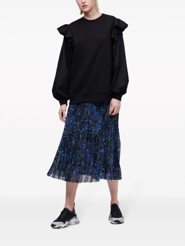 Karl Lagerfeld  logo-embroidered ruffle-detailing sweatshirt - Image 2
