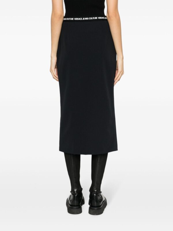 Versace Jeans Couture  logo-waistband straight midi skirt - Image 4