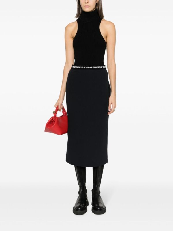 Versace Jeans Couture  logo-waistband straight midi skirt - Image 2