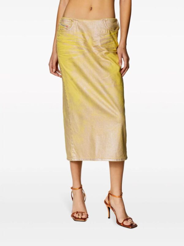 Diesel  De-Pra-S2 laminated midi skirt - Image 3
