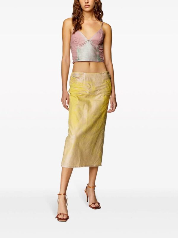 Diesel  De-Pra-S2 laminated midi skirt - Image 2