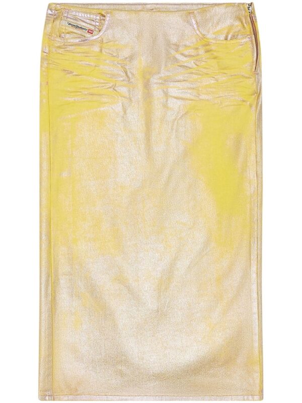 Diesel  De-Pra-S2 laminated midi skirt