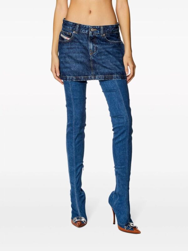 Diesel  De-Ron low-rise denim miniskirt - Image 3