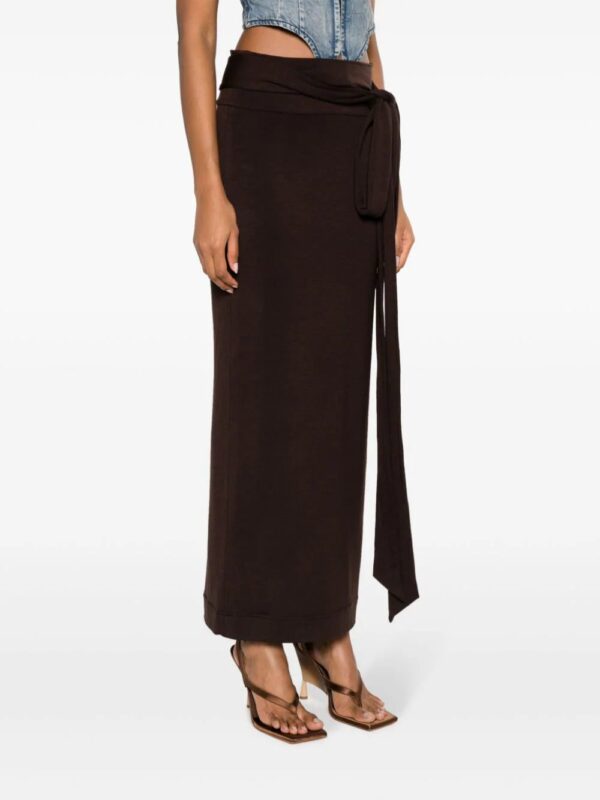 Dolce & Gabbana  belted virgin-wool blend maxi skirt - Image 3
