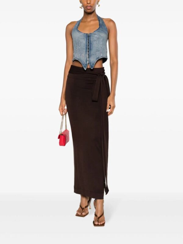 Dolce & Gabbana  belted virgin-wool blend maxi skirt - Image 2
