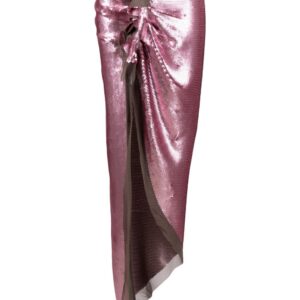 Rick Owens  sequinned asymmetric maxi skirt