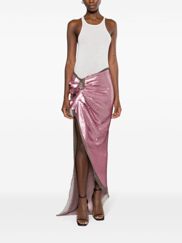 Rick Owens  sequinned asymmetric maxi skirt - Image 2