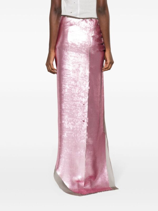 Rick Owens  sequinned asymmetric maxi skirt - Image 4