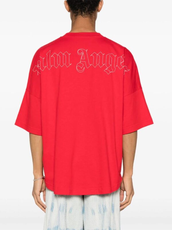 Palm Angels  dragon-monogram cotton T-shirt - Image 4