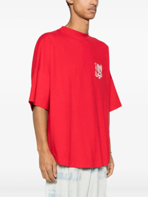 Palm Angels  dragon-monogram cotton T-shirt - Image 3
