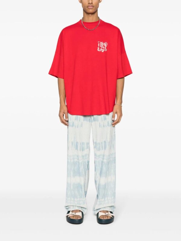 Palm Angels  dragon-monogram cotton T-shirt - Image 2