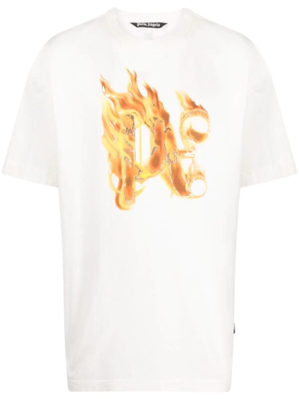 Palm Angels  Burning monogram-print T-shirt