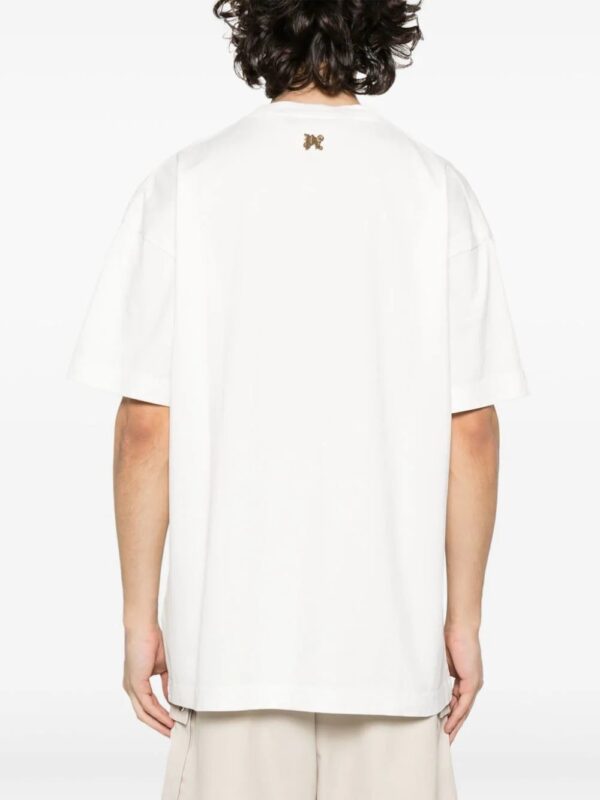 Palm Angels  Burning monogram-print T-shirt - Image 4