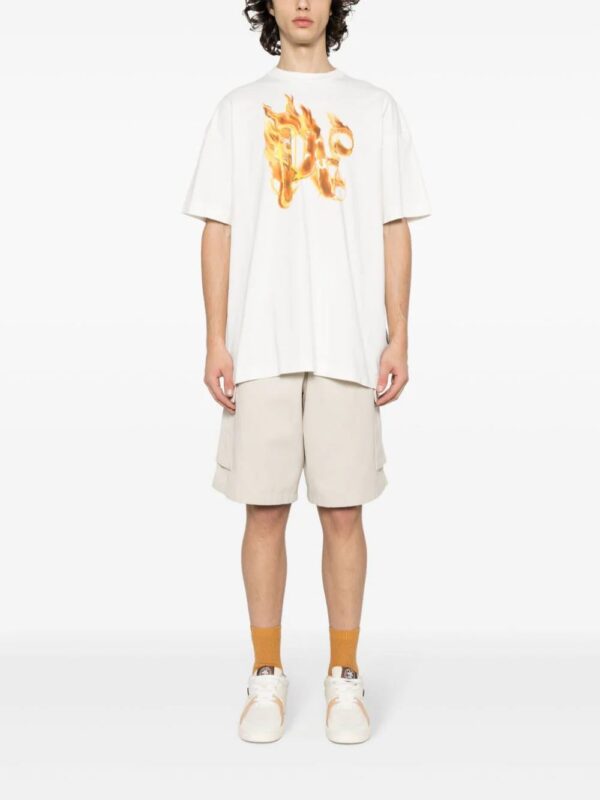 Palm Angels  Burning monogram-print T-shirt - Image 2