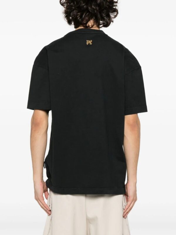 Palm Angels  Burning monogram-print T-shirt - Image 4