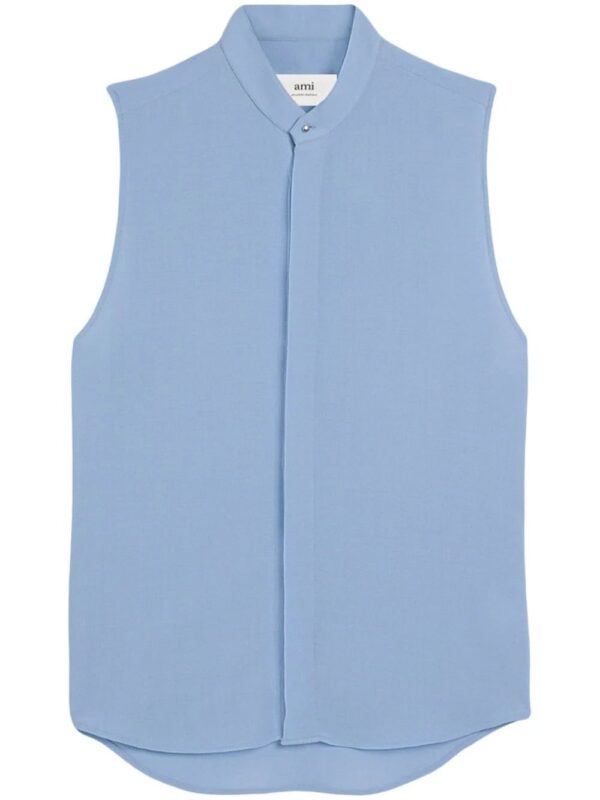 AMI Paris  Ami de Coeur-embroidery sleeveless shirt
