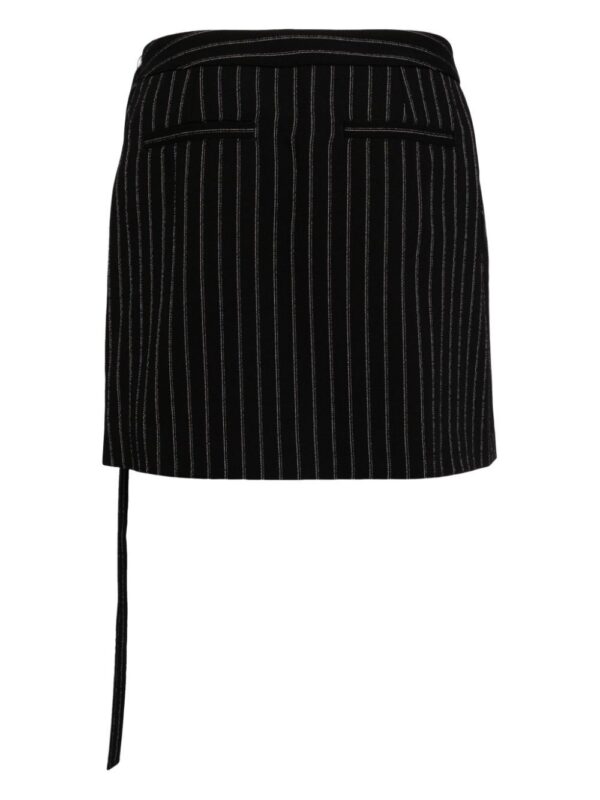 AMI Paris  pinstripe-pattern belted skirt - Image 2
