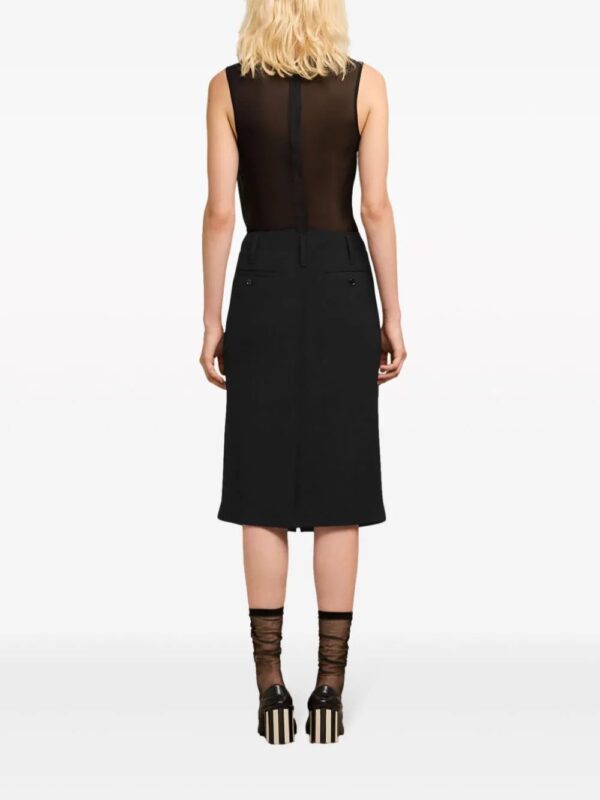 AMI Paris  dart-detail high-waist midi skirt - Image 4