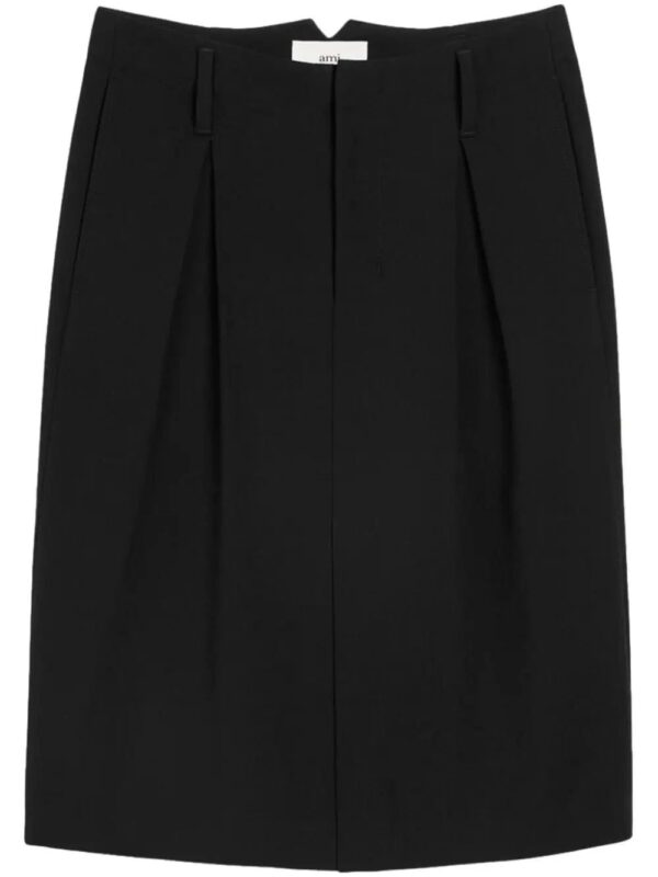 AMI Paris  dart-detail high-waist midi skirt