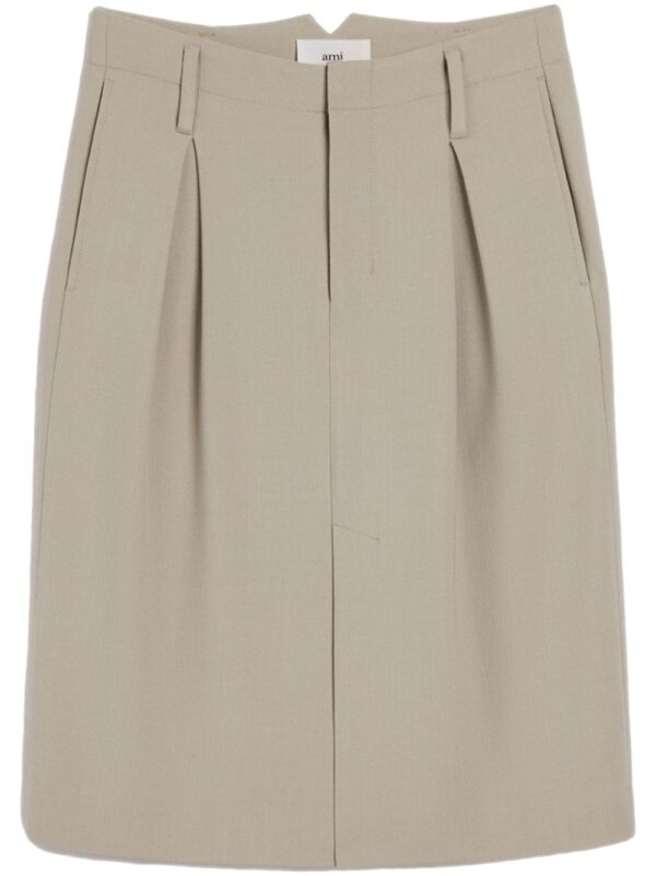 AMI Paris  pleated tailored skirt