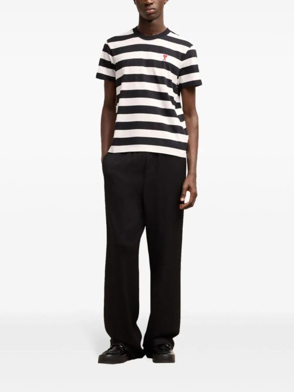 AMI Paris  Ami De Coeur striped T-shirt - Image 3