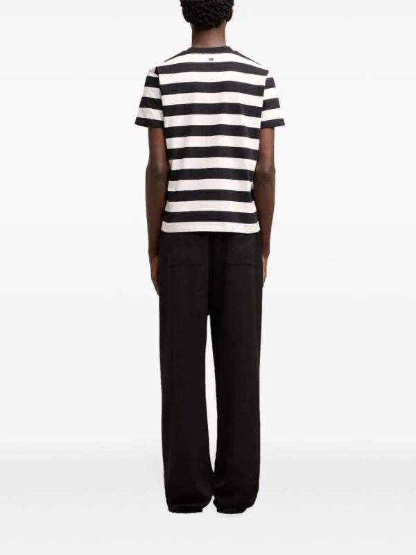 AMI Paris  Ami De Coeur striped T-shirt - Image 4