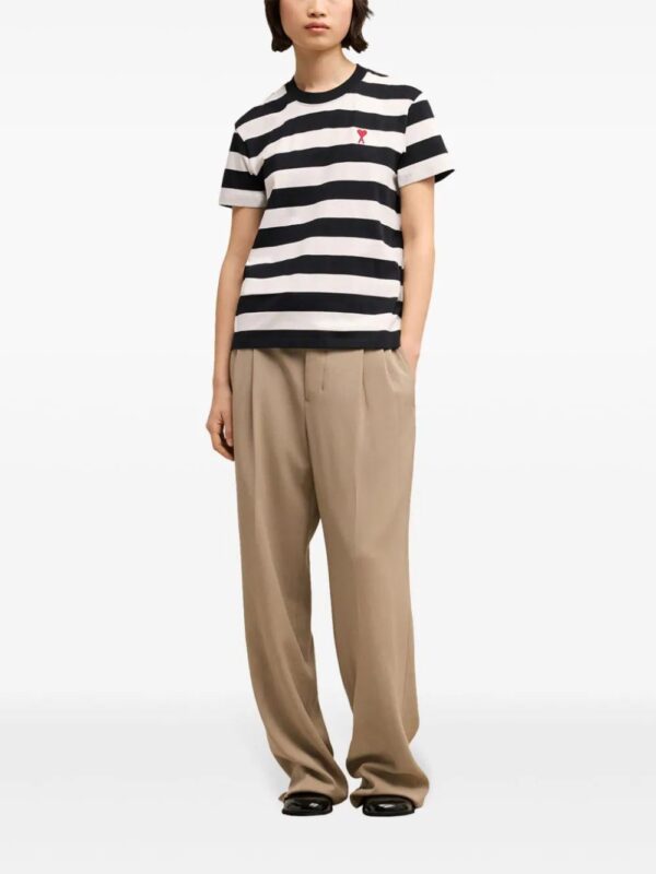 AMI Paris  Ami De Coeur striped T-shirt - Image 2