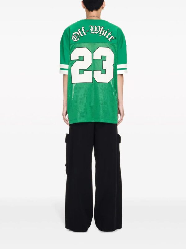Off-White  Football-print mesh T-shirt - Image 4