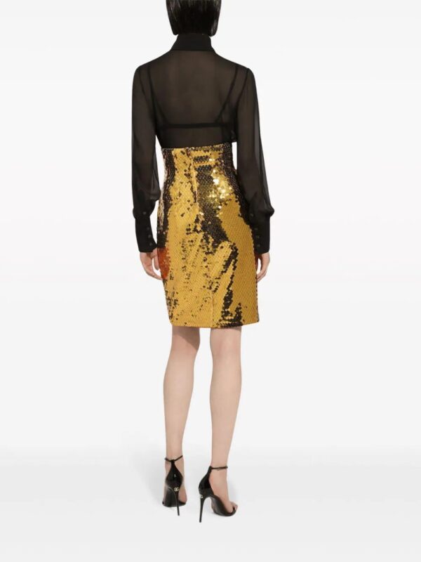 Dolce & Gabbana  sequin-embellished high-waisted skirt - Image 4