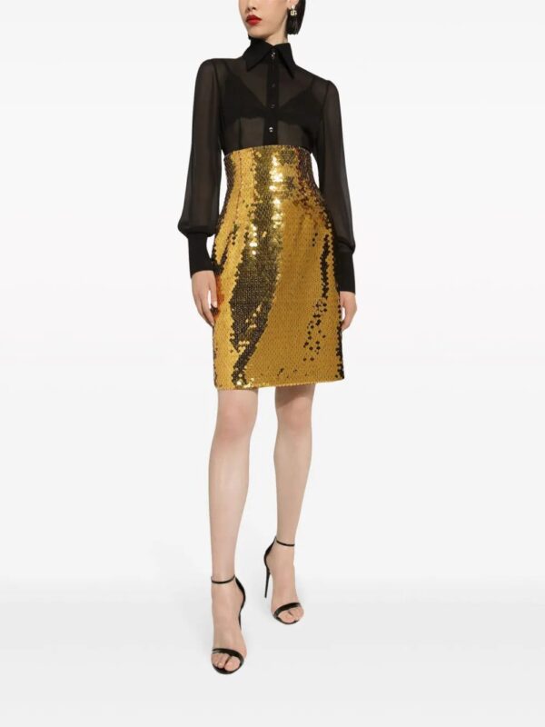Dolce & Gabbana  sequin-embellished high-waisted skirt - Image 2
