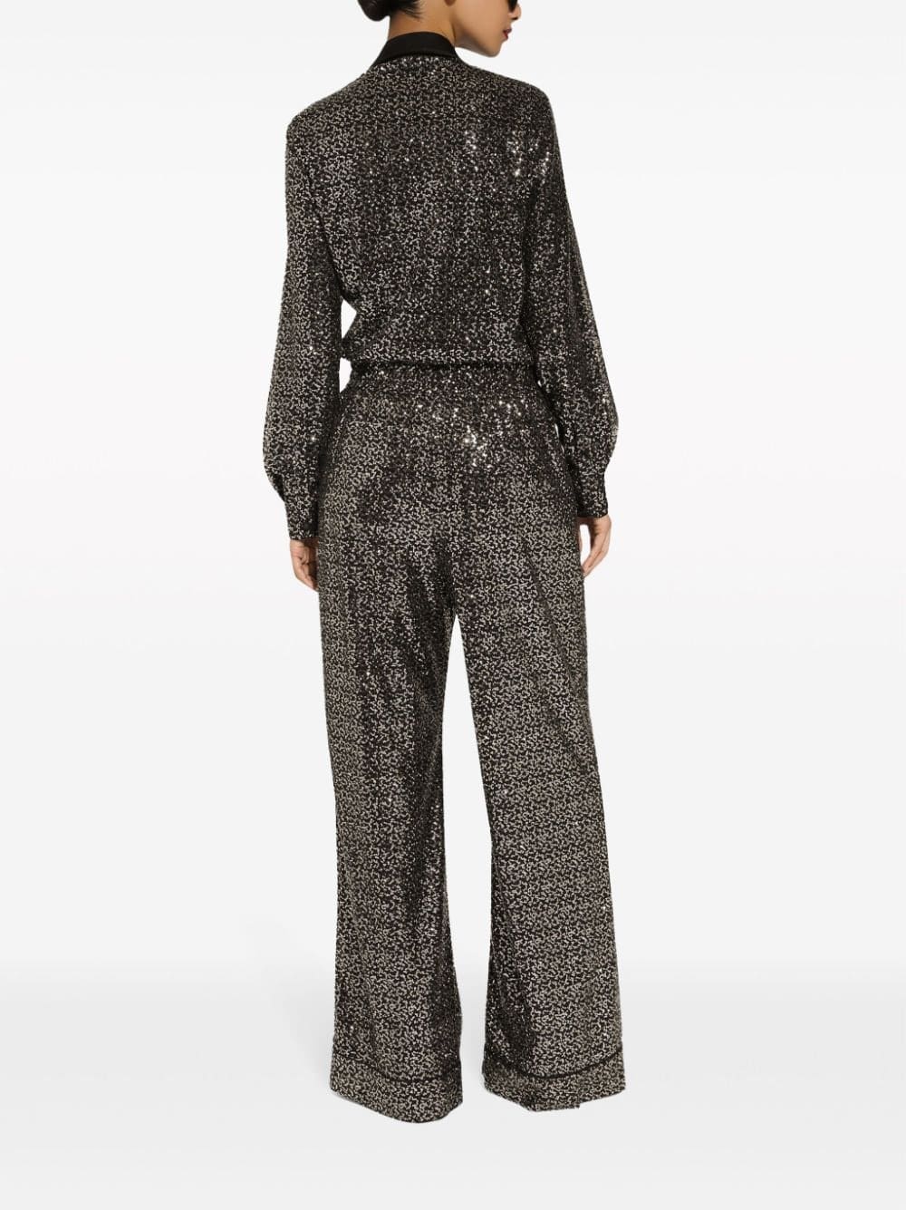 Dolce & Gabbana satin-collar sequin-embellished shirt - Image 4