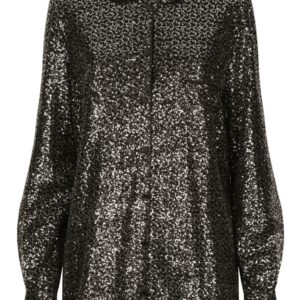 Dolce & Gabbana satin-collar sequin-embellished shirt