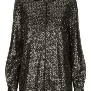 Dolce & Gabbana  satin-collar sequin-embellished shirt