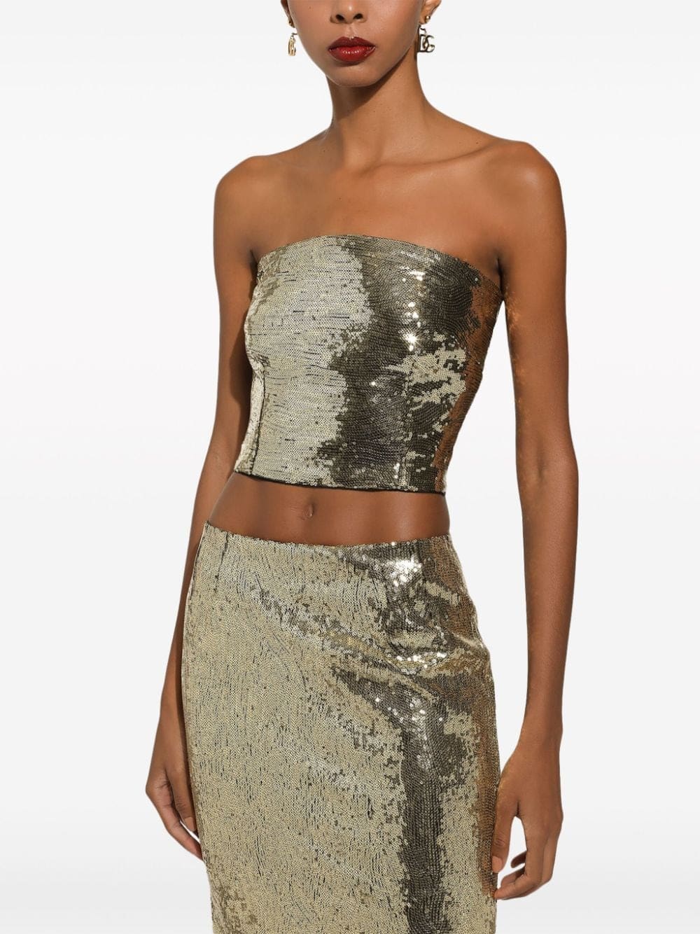 Dolce & Gabbana sequin-embellished strapless top - Image 5
