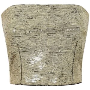 Dolce & Gabbana sequin-embellished strapless top