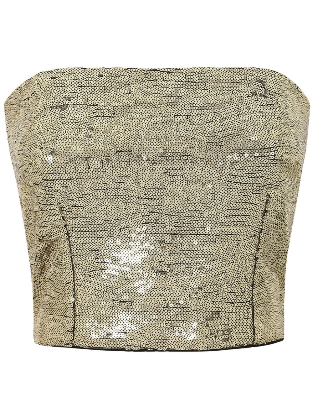 Dolce & Gabbana sequin-embellished strapless top