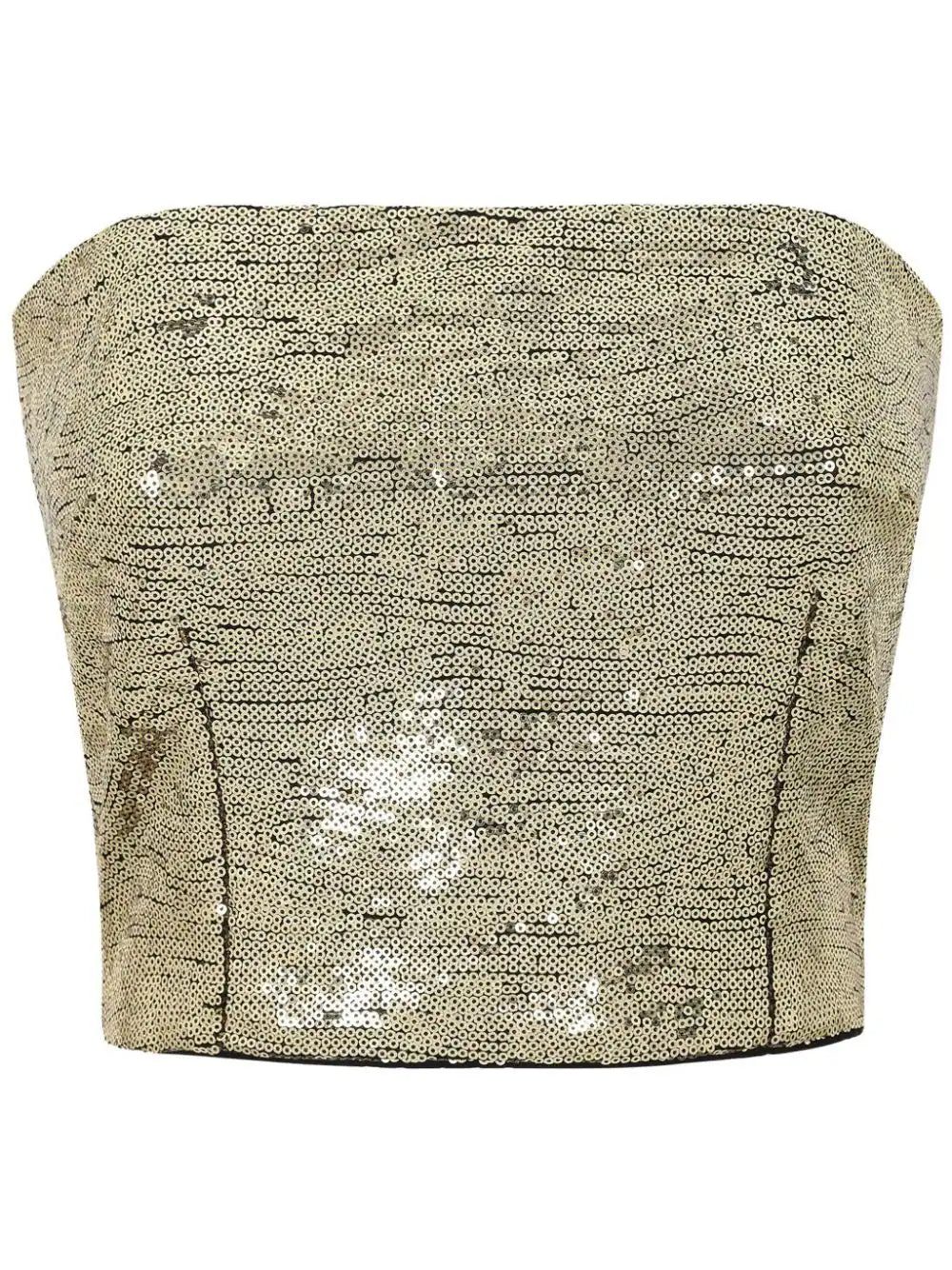 Dolce & Gabbana sequin-embellished strapless top