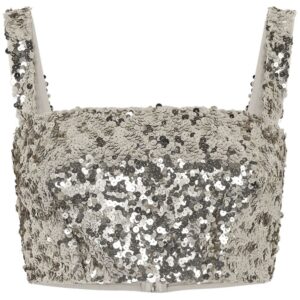 Dolce & Gabbana sequin-embellished cropped top