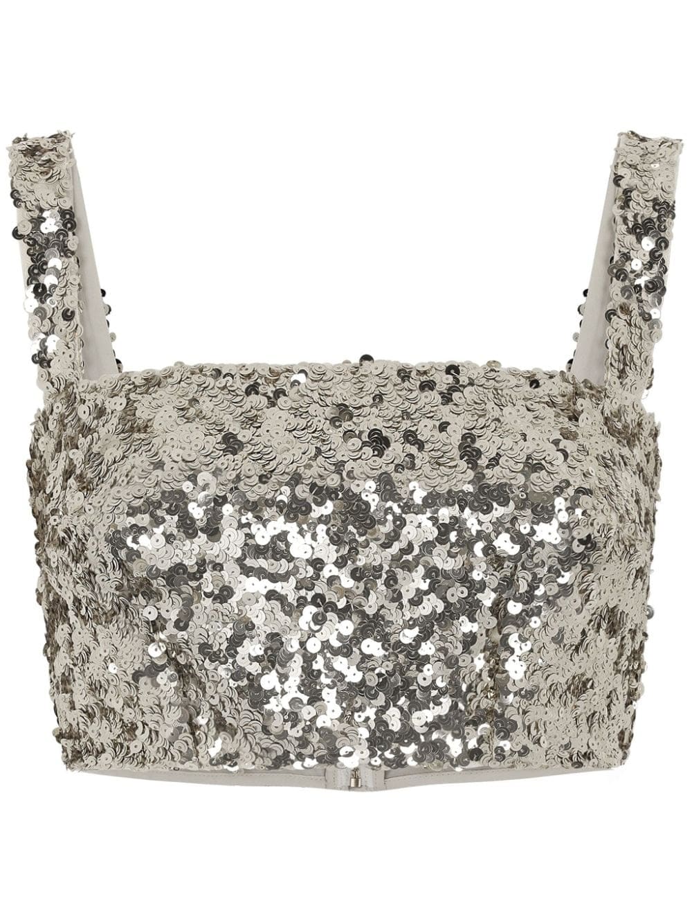 Dolce & Gabbana sequin-embellished cropped top