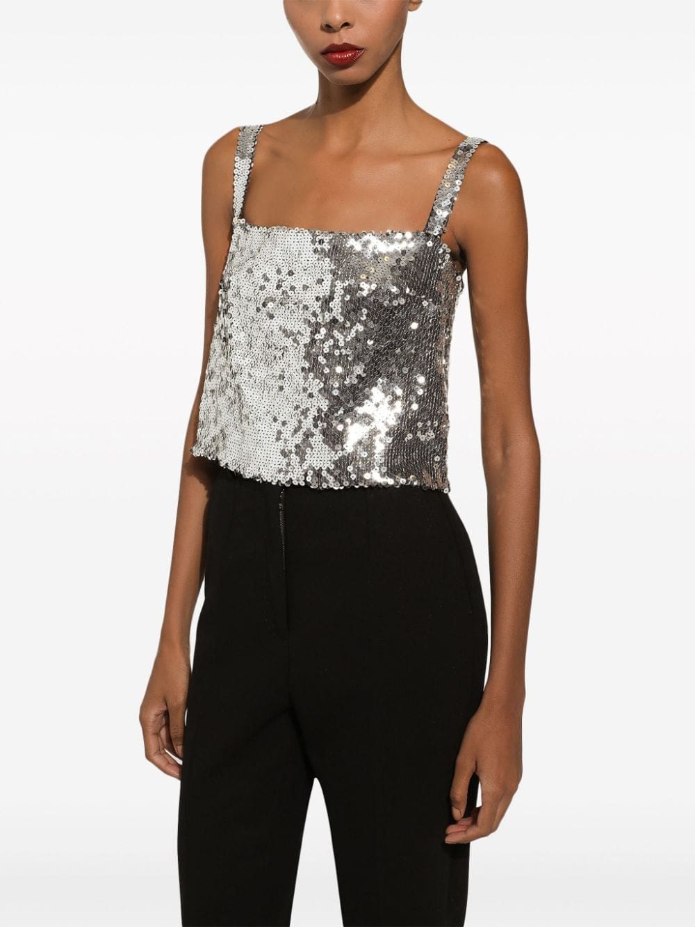 Dolce & Gabbana sequin-embellished cropped top - Image 5