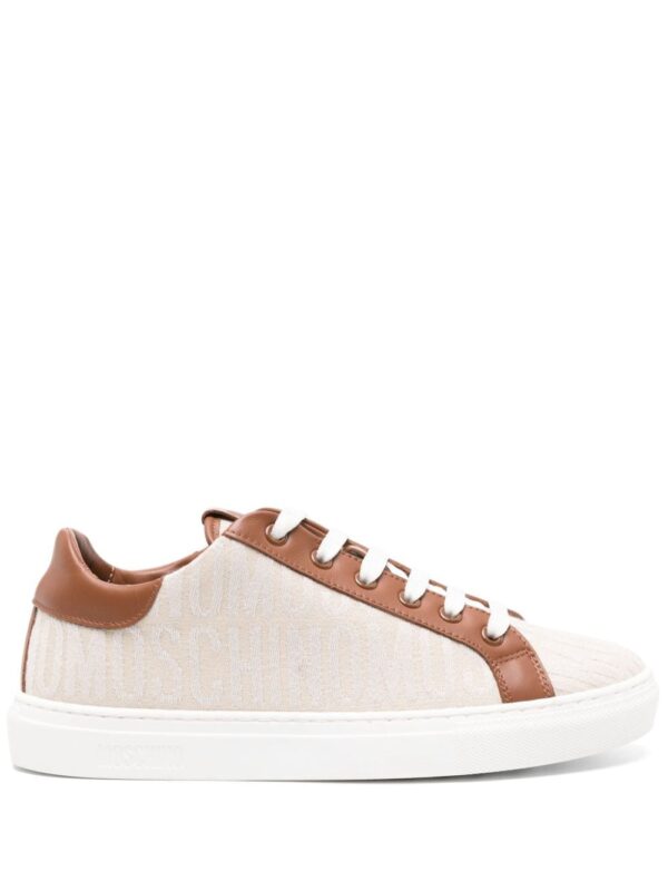 Moschino logo-jacquard panelled sneakers