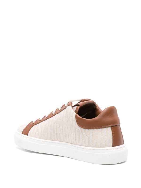 Moschino logo-jacquard panelled sneakers - Image 3